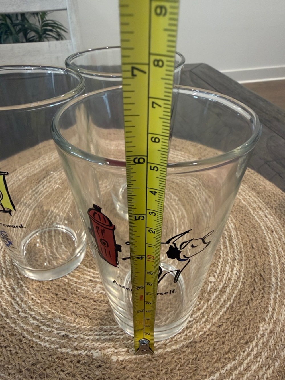 Vtg Bad Dog Brand Wisdom Glass Drinking Glasses Set of 3 Funny Theme Drinkware - Picture 15 of 16